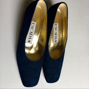 Escada Velvet Blue Vintage shoes